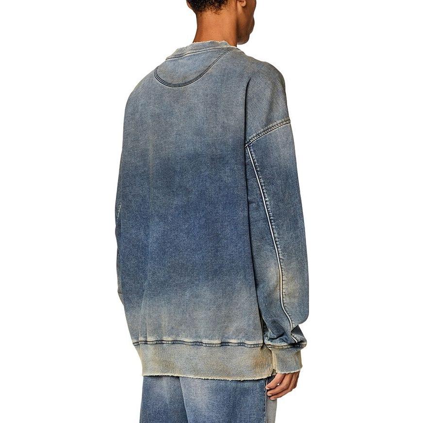 DIESEL Sweatshirts Men's Blue Crew Neck Moderate Regular A03943068FN-01