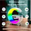 10W Wireless Fast Charging Dock Sunrise Alarm Clock Wake Up Light Bluetooth Speaker RGB Colorful Ambient Light Atmosphere Night Lamp