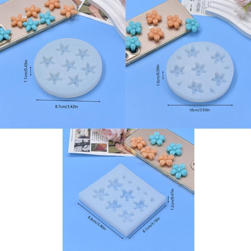 Flower Shape Silicones Cookie Biscuits Molds DIY HandMade Chocolate Cake Decorations Baking Tool Epoxy Resins Molds