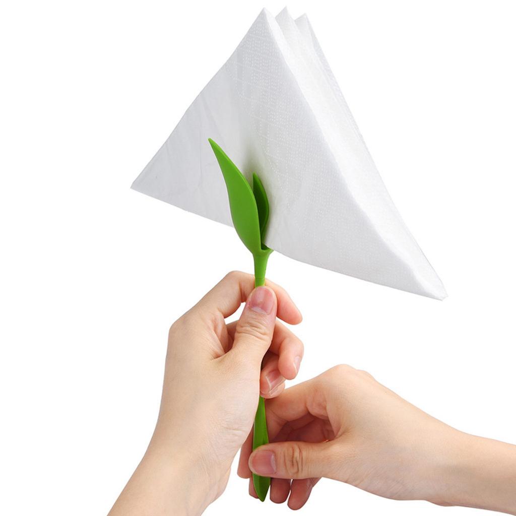 16PCS Пластиковые цветочные бутоны Serviette Держатели для салфеток столовые устройства