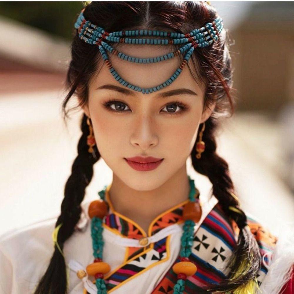 Винтажные повязки на голову, женская цепочка на голову, цепочка на лоб, головные уборы Ханфу, подарки для девочек