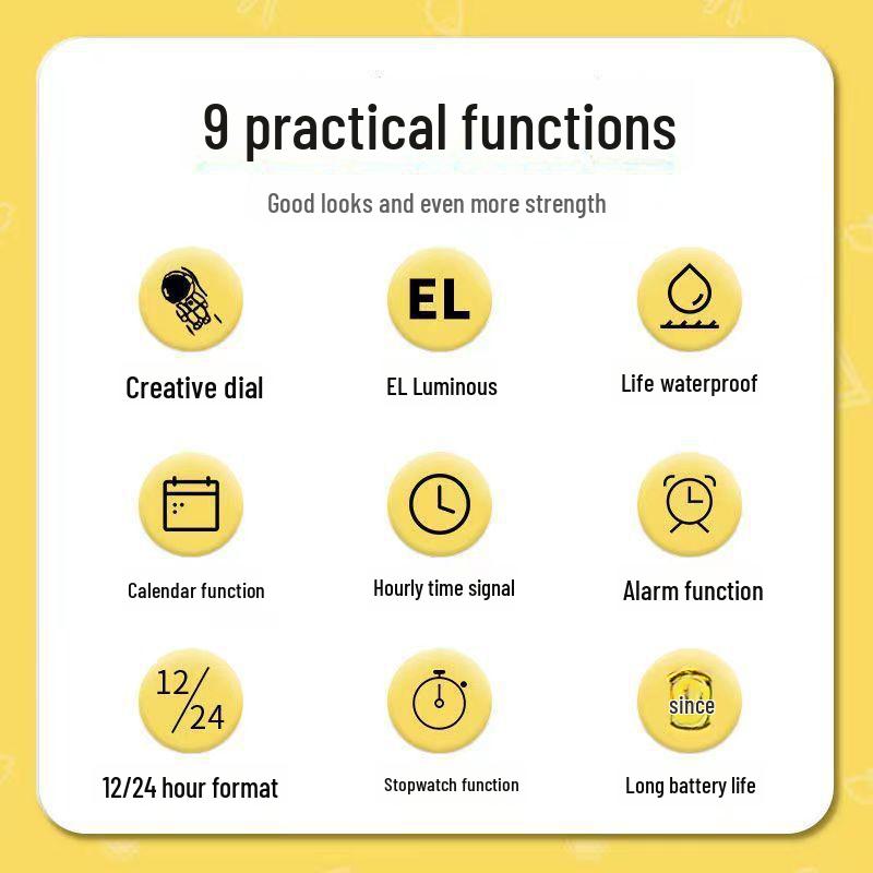 Часы астронавта-студента: Большой экран, календарь, ночник, будильник, секундомер