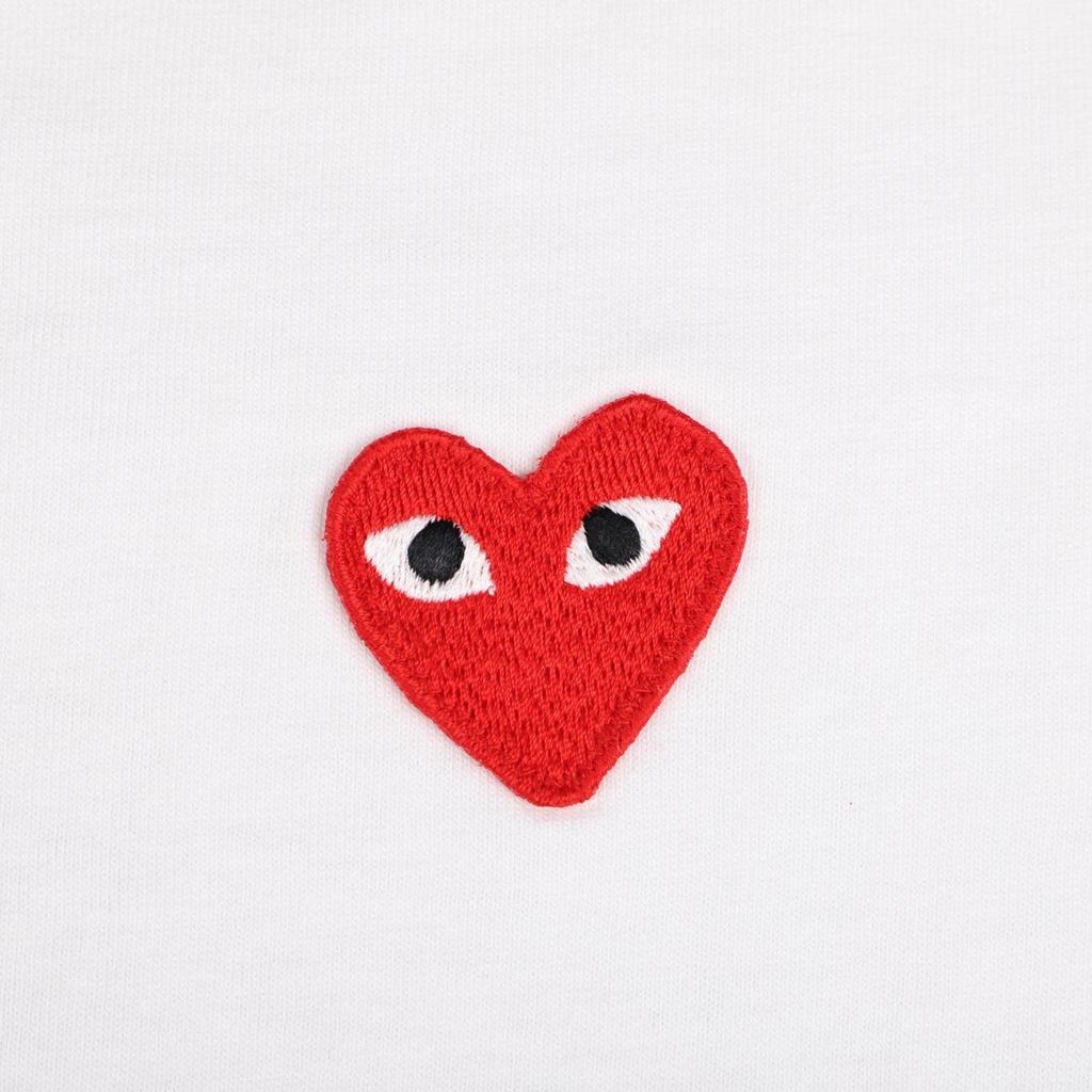 COMME des Short Sleeve Red Heart Logo PLAY COMME des GARCONS RED HEART PLAY T108 White L [PLAY GARCONS] Футболка ФУТБОЛКА Мужская [Товар]
