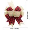 2pcs Christmas Plaid Bows, Burlap Crafts Bows, Bow for Christmas Tree and Garland, Christmas Tree Decorative Bows for Decor