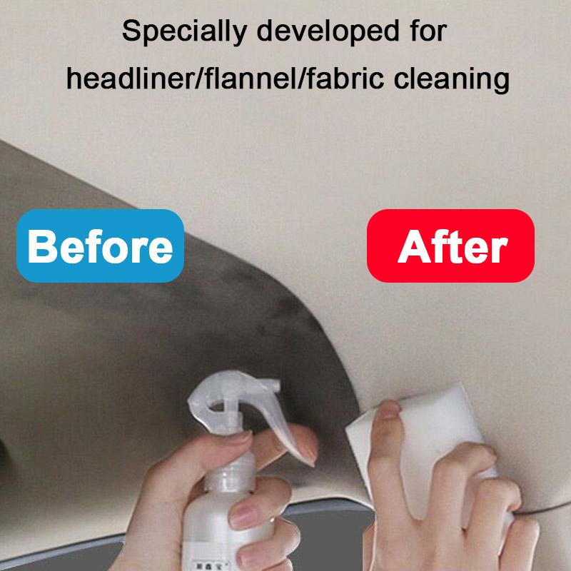 Средство для чистки салона автомобиля. Очиститель потолка. Инструменты для чистки автомобиля. Кожаная фланелевая тканая ткань. Чистка крыши без воды.