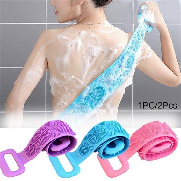 Silicone Rubbing Artifact Back Bath 60CM Long Bath Towel Rubbing Back Strong Double-sided Mud Rubbing Ash Rubbing Bath Towel