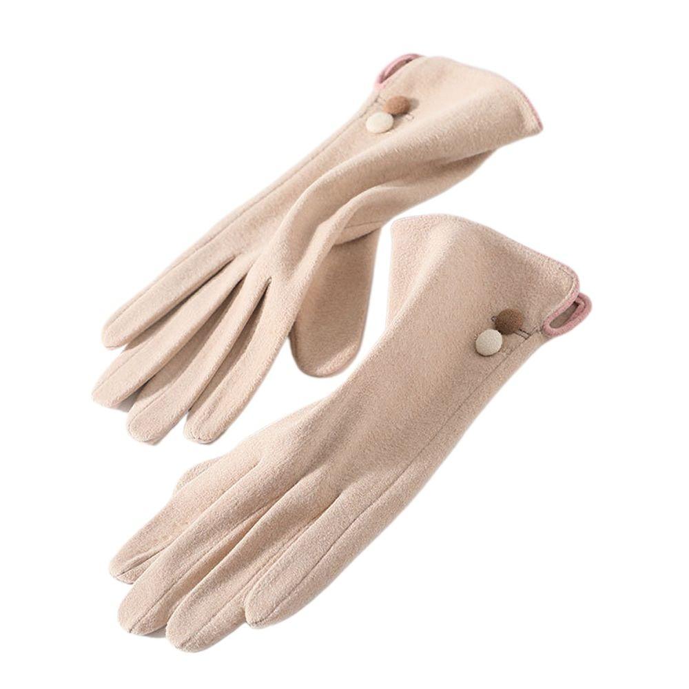 Ветрозащитные Сохраняющие Тепло Бархатные Уличные Толстые Варежки Перчатки с Полными Пальцами Женские Перчатки