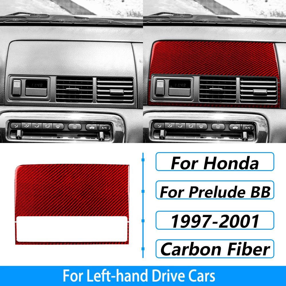 For Honda Prelude BB 5th Gen 1997 1998 1999 2000 2001 Carbon Fiber Gear Shift Window Lift Panel Cover Set Car Interior Sticker