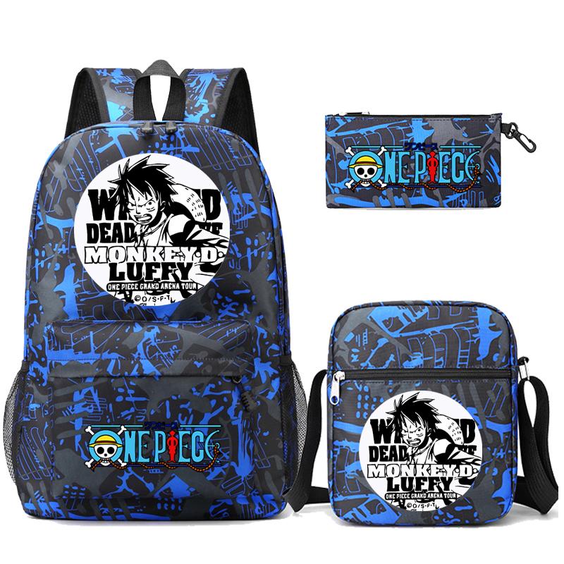 3 шт./компл. аниме цельная сумка большой емкости унисекс рюкзак с наплечной сумкой пенал для студента для девочки мальчика студенческий повседневный рюкзак для отдыха