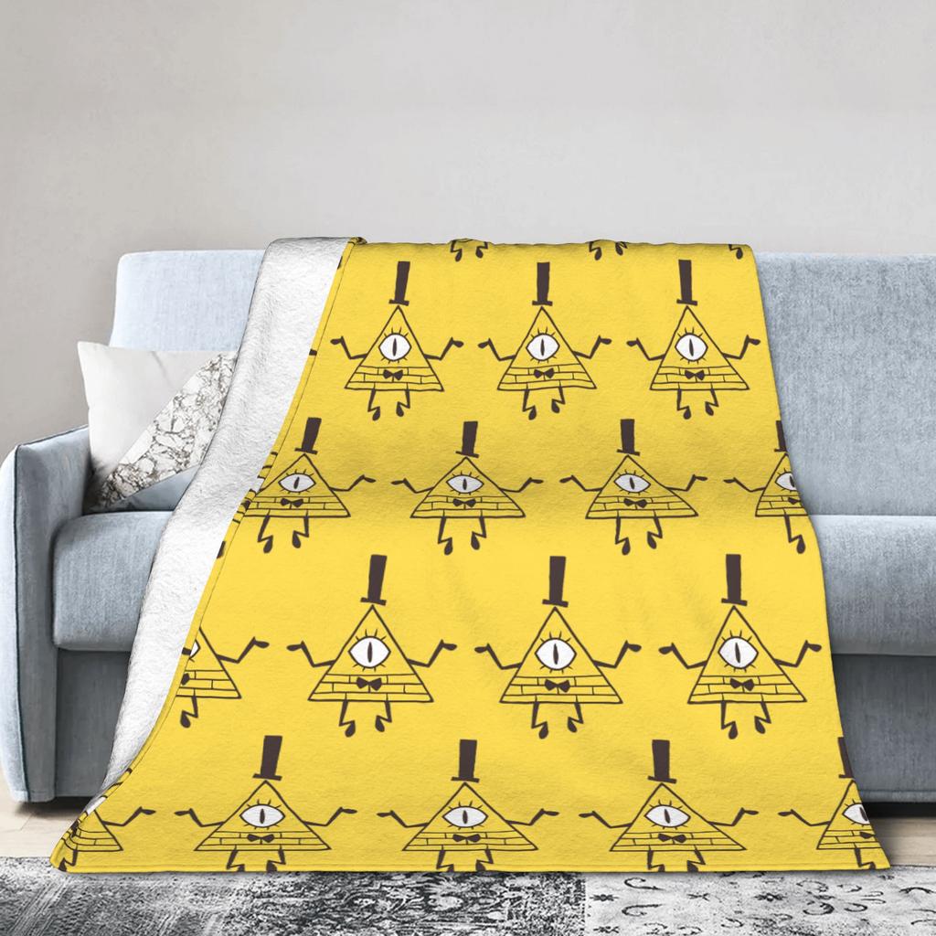 Bill Cipher Gravitys Falls blanket Velvet Textile Decor Portable Warm Throw blanket for Bed Office Bedding Throws