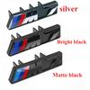 CVB13 10.5x2cm Applicable to the modification of ABS badge in the front grille of BMW M1 M2 M3 M4 M5 M6 M7 M8 new gray badge.