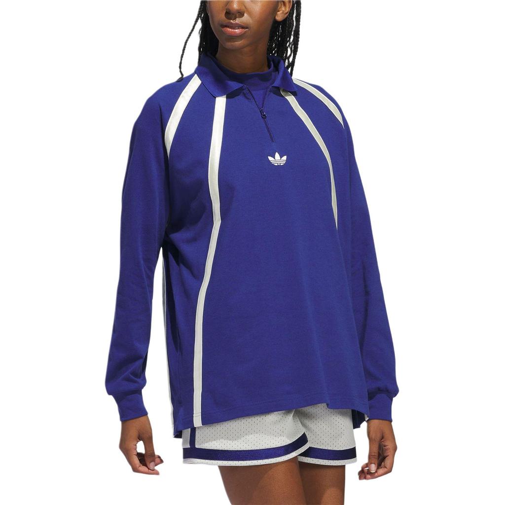adidas Оригиналы RUGBY Рубашка-поло с длинным рукавом Поло Унисекс Victory Blue IR6378