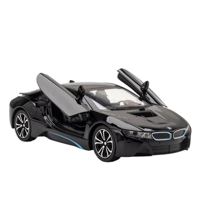1/22 BMW i8 Автомобиль на новой энергии Сплав Модель спортивного автомобиля Литой металл Гоночный автомобиль Транспортные средства Модель Симуляция Звук Свет Детские игрушки Подарок