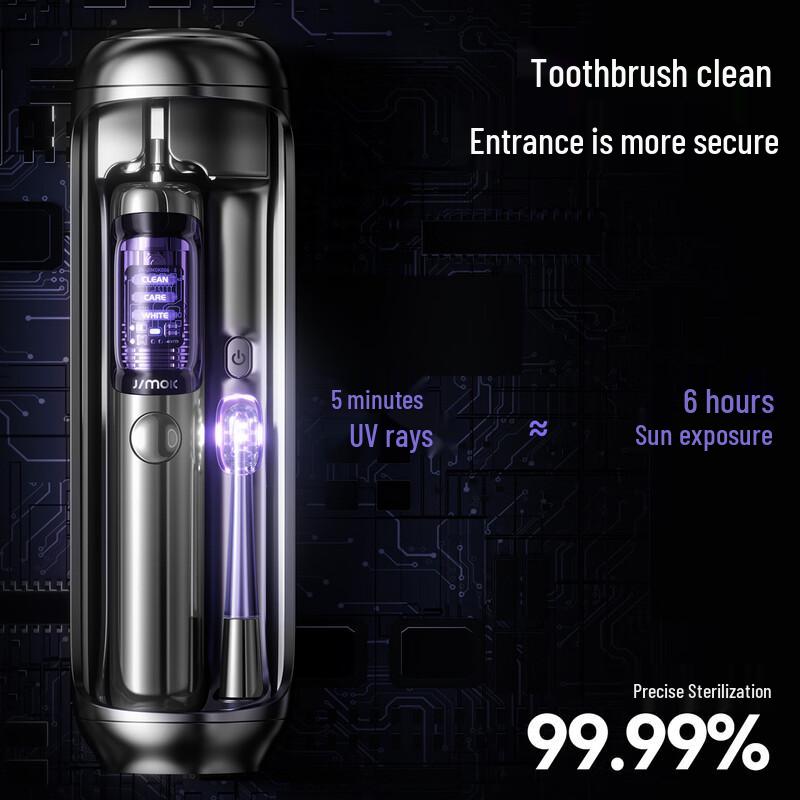 Smart Sonic Electric Toothbrush Couple Gift Set with Sterilization CN plug (adapter included)