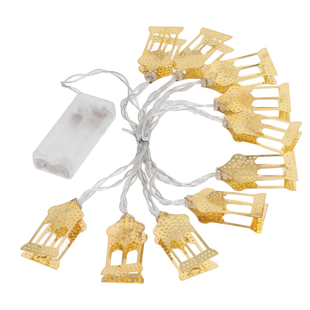 Castle LED String Lights Islam Eid Ramadan Mubarak Decorations Aesthetic Room Decor for Outdoor Tent