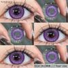 Eyeshare Cosplay Colored Contact Lenses 1pair Colorful Contact Lenses Blue Anime Contacts Halloween Makeup Purple Lenses Yearly