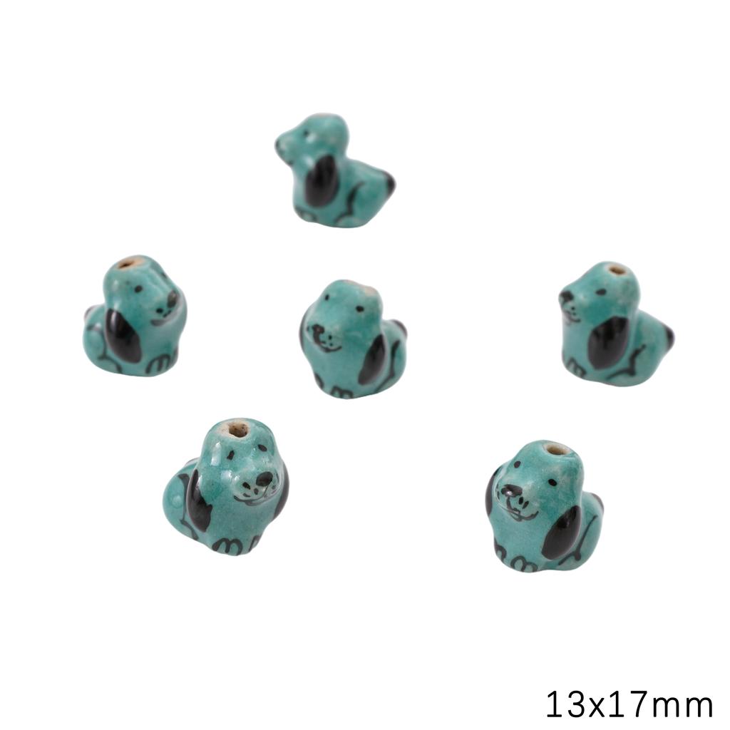 Керамические расписные бусины Собака Лиса Интервальные Рассыпные бусины для DIY Браслетов Ожерелий Изготовления Ювелирных Изделий