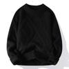 Men's Autumn/Winter Casual Twisted Sweater - Light Mature Style, Solid Color, Round Neck Pullover