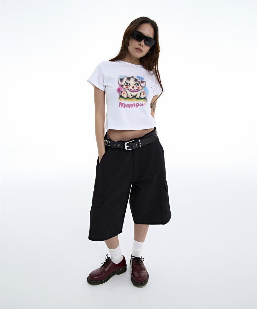 MINIMALPAIR Cargo Bermuda Shorts Black