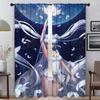 Blackout Curtain for Room 2 Panel Sailormoon Shades Halloween Decoration Anti-mosquito Curtains Tulle for Bedroom Partition Home