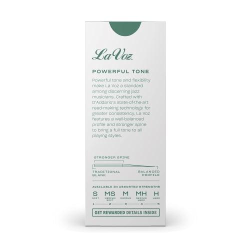 D'Addario WoodWinds D'Addario Bass Clarinet Reeds, LA VOZ REC05HD, Hard, Pack of 5
