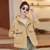 Fashion Trench Coat Women's Short Spring and Autumn New Popular Popular Small Loose Casual Hooded Jacket