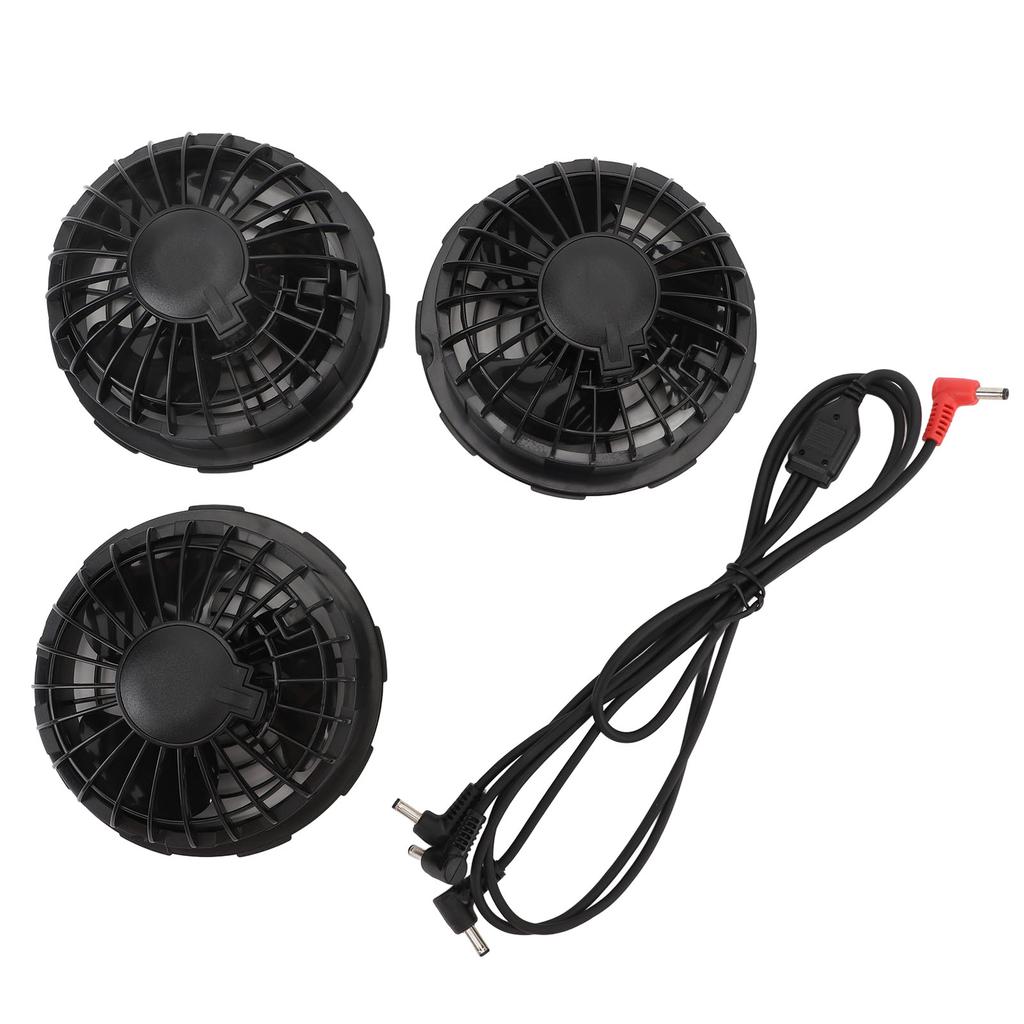3PCS Cooling Vest Fans 7.4V DC Plastic 3 Speeds Lightweight Air Conditioned Clothes Fan with Copper Brushless Motor