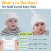 Baby Hats Organic Soft and with Bear Perfect for Baby Baby and Head Protection (6-12 Months), 3-Piece Set, 100% Cotton, Comfortable, Ears, Unisex,