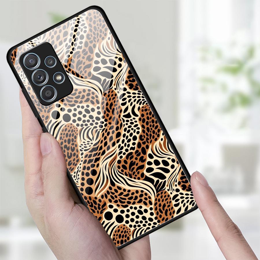 Чехол-накладка с леопардовым принтом для Samsung Galaxy A14 A30 A56 A35 A25 A15 A50 A21 A06 A13 A20 A16 A02 A73 A34 A36 A71 A51 A52