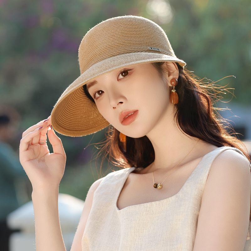 Летняя шляпа, новая модная дышащая кепка, соломенная шляпа, шляпа от солнца, пляжная шляпа-ведро, шляпа от солнца