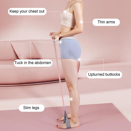 Фитнес-лента с нескользящей ручкой, компактный дизайн, портативная лента для растяжки, вспомогательное устройство для тренировок