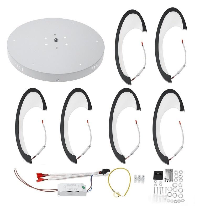 3/6 головки современный акриловый потолочный светильник светодиодные люстры лампа для гостиной спальни домашнее освещение прохладный/теплый белый с регулируемой яркостью