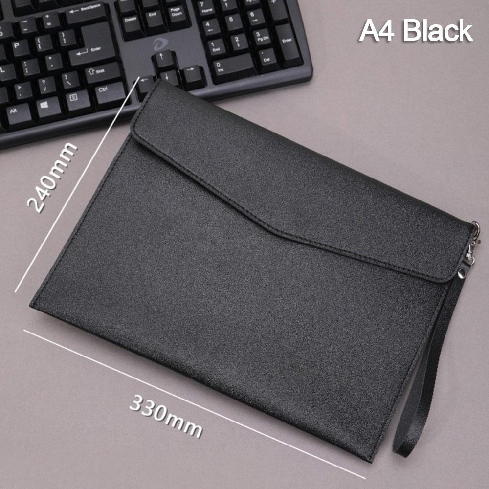 With Handle Leather Document Pouch A4 A5 File Bag Document Bag School Office