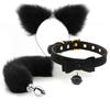 Orirya Анальная пробка Хвост Кошачьи Уши Повязка на голову Чокеры Черная Лента Колокольчик Ошейник Человеческие Товары SM Косплей Игрушки для Взрослых Женщин Товары для Взрослых Кошачьи Уши Хвост Маскировка