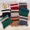 Luxury Warm Knitted Stripe Winter Women Scarf Yarn Shawl Wraps Female Thick Soft Fringe Blanket Bufanda Echarpe