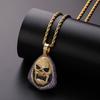 European and American Popular Zircon Skull Pendant Personalized Men Trendy Necklace