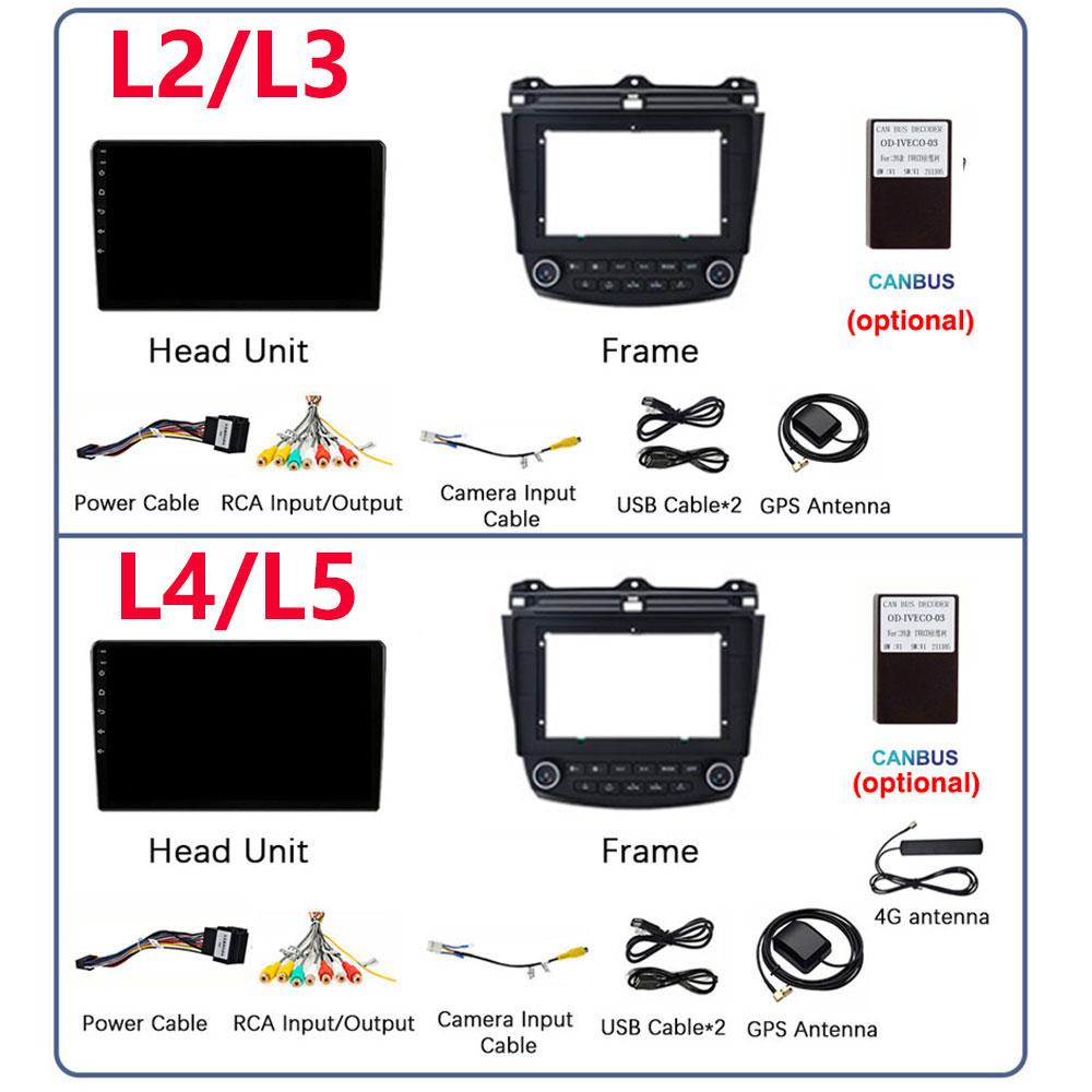 Android 14 Автомобильное радио для Honda Accord 7 2003-2008 GPS-навигация Мультимедиа Видеоплеер Carplay Android Auto Car Stereo 2 Din