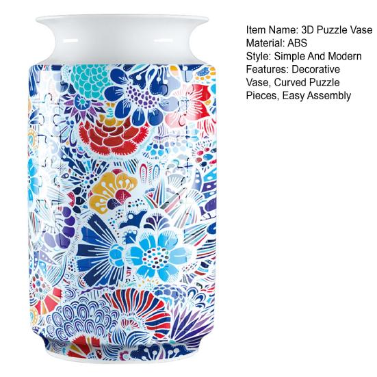 3D ваза-головоломка изогнутые части головоломки ваза 3D художественная ваза-головоломка со съемным стаканом для воды и подставкой для цветочной композиции домашний офис декор