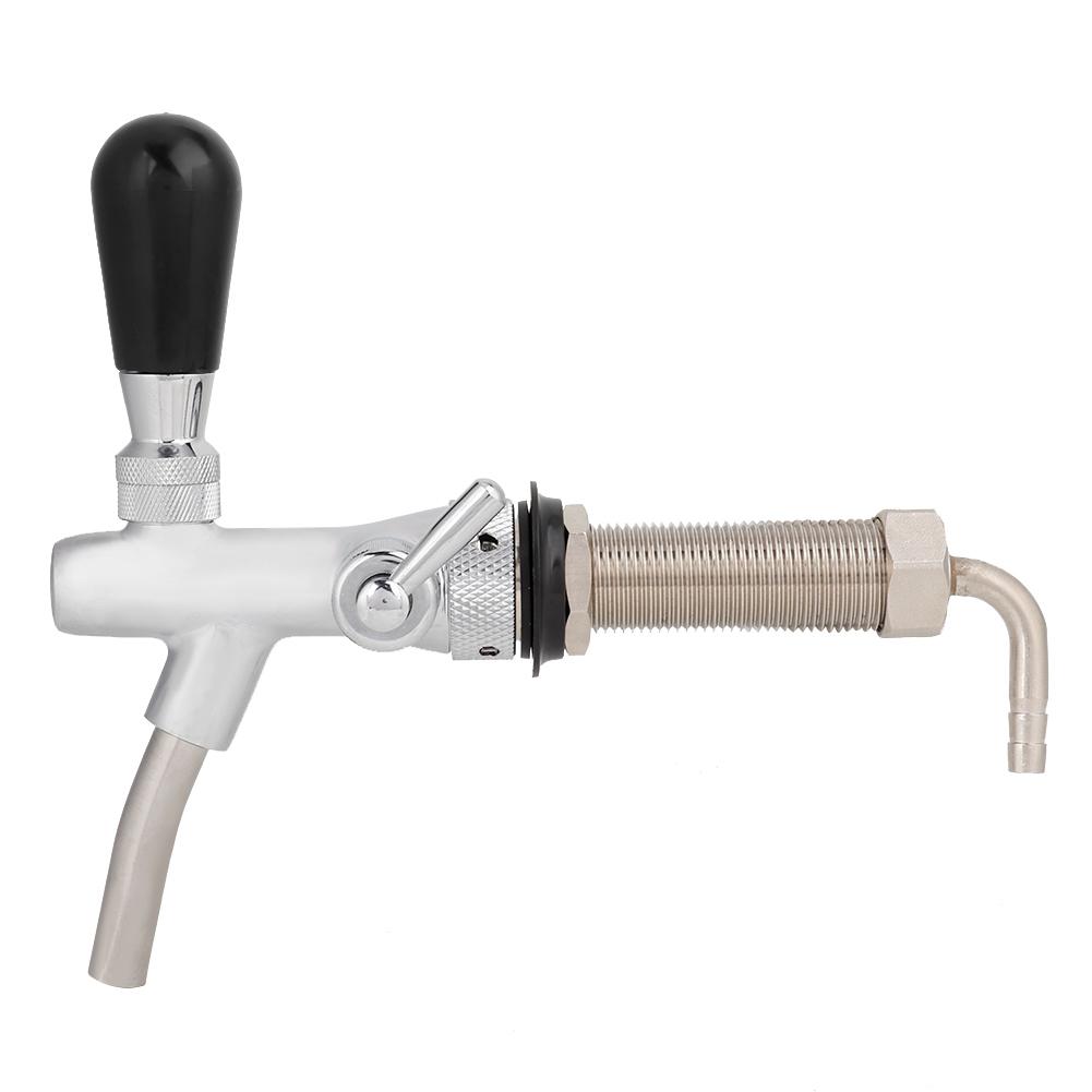 Регулируемый пивной кран с регулятором расхода и 4-дюймовым хвостовиком для домашнего разливного пива
