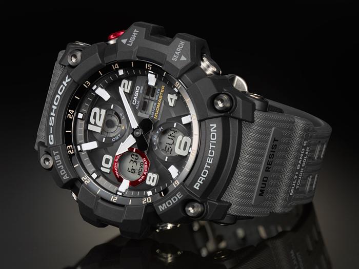 Casio Мужские часы G-SHOCK из нержавеющей стали, водонепроницаемость 200 м, аналоговые, ударопрочные, кварцевые, GWG-100-1A8