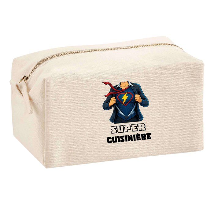 Trousse multifonction Super Cuisinière Femme Cadeau Anniversaire Noël Collègue Idée Original | Trousse Scolaire Fournitures Bureau