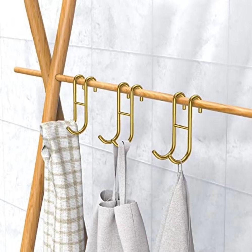 S Shape Shower Door Hook Heavy Duty Hanging Towel Rack Portable Over Glass Door Hook Wall