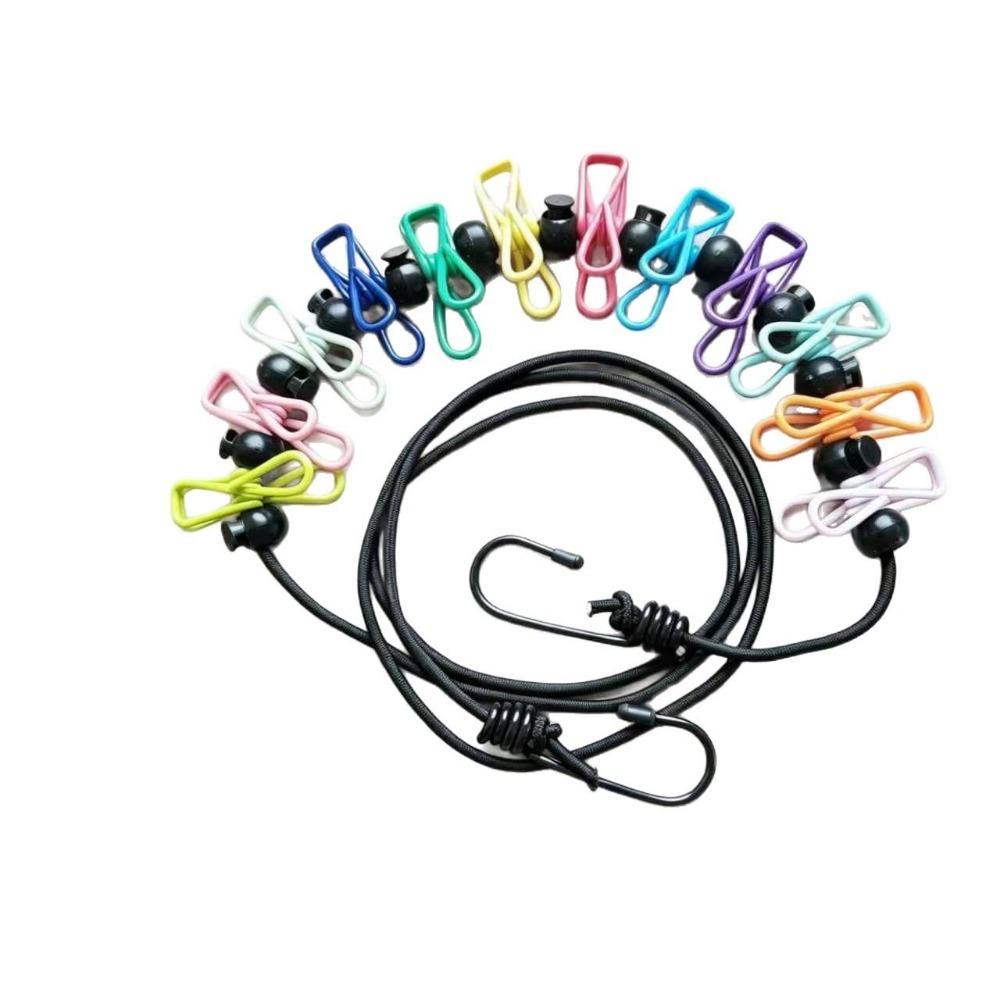 Elastic Stretch Retractable Clothesline 1.8 M Clothes Drying Rope Indoor Laundry
