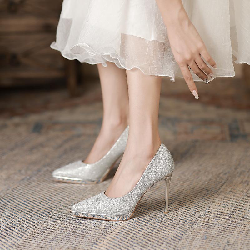 Сексуальные туфли на высоком каблуке для женщин весна и осень новые водонепроницаемые туфли на шпильке с острым каблуком