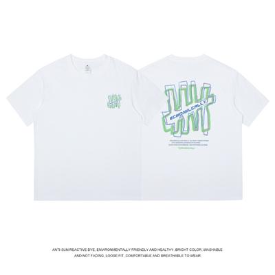 Женский крутой популярный бренд с короткими рукавами, белый топ с принтом, женская летняя свободная футболка из чистого хлопка с короткими рукавами, Ins