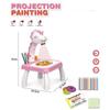 1 комплект для рисования, светодиодный проектор, доска для рисования, светодиодный проектор, стол для рисования, игрушки для детей