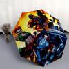 1pc Deathstroke, Harley Quinn & Arsenal Outdoor Umbrella - Automatic Opening/Closing, Portable 3-Fold Design, 8-Rib Iron Frame - Perfect Gift for Fans