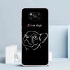 Черно-белый чехол для телефона с французским бульдогом для Xiaomi Poco F7 Ultra X5 X6 X7 Pro M7 Redmi 15C 15 13C 13 12C 12 10C 10 10A 9 9C 9A 9T