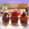 Capybara Stuffed Keychain Soft Short Plush Toy Pp Cotton Backpack Accessory