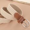 1Pc U Shape Buckle Elastic 100x2.5CM Unisex Belts Mens/Women Canvas Webbing Braided Imitation Leather